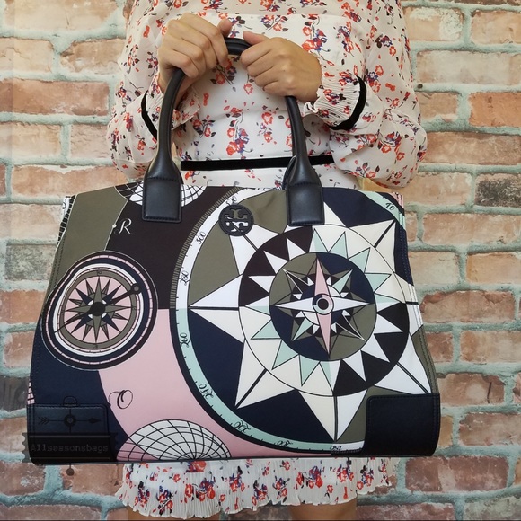 Tory Burch ella nylon LARGE tote constellation Bag - Picture 2 of 7